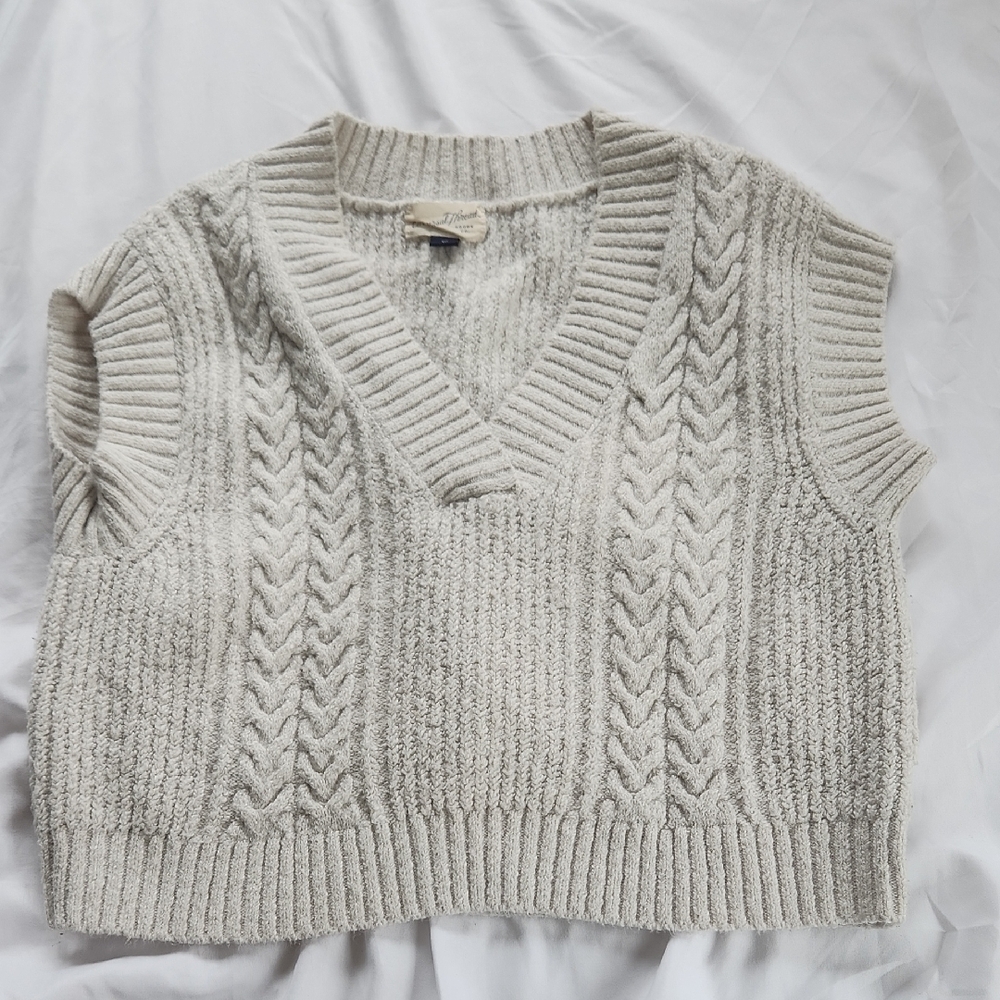 Women's Cream Sweater Vest